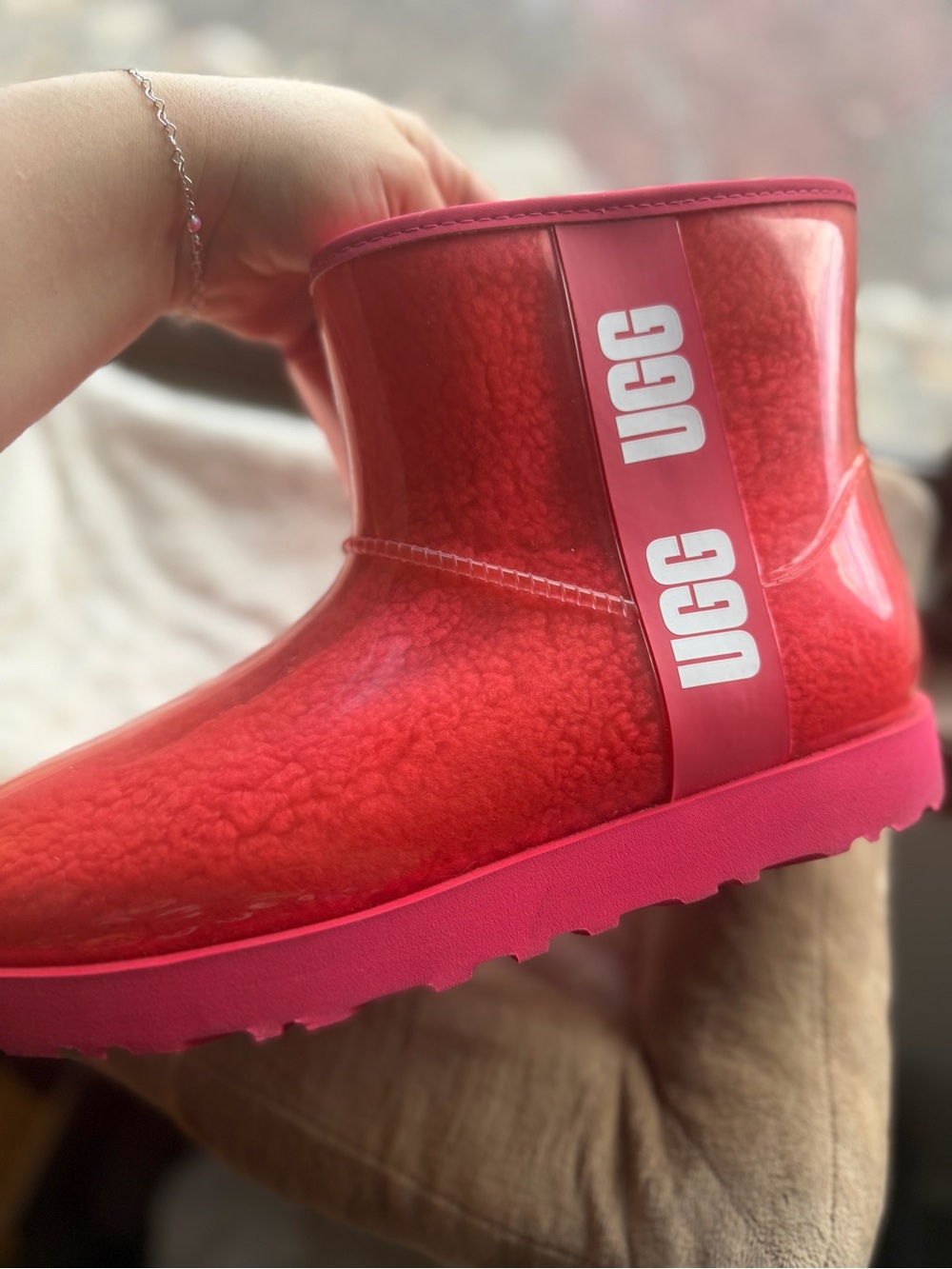 Pink waterproof UGG